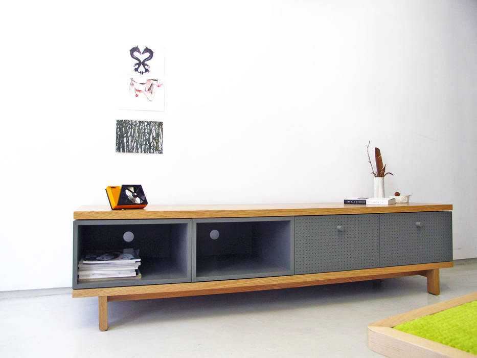 Coleção PINHOLE, Piurra, lda Piurra, lda Minimalist living room TV stands & cabinets