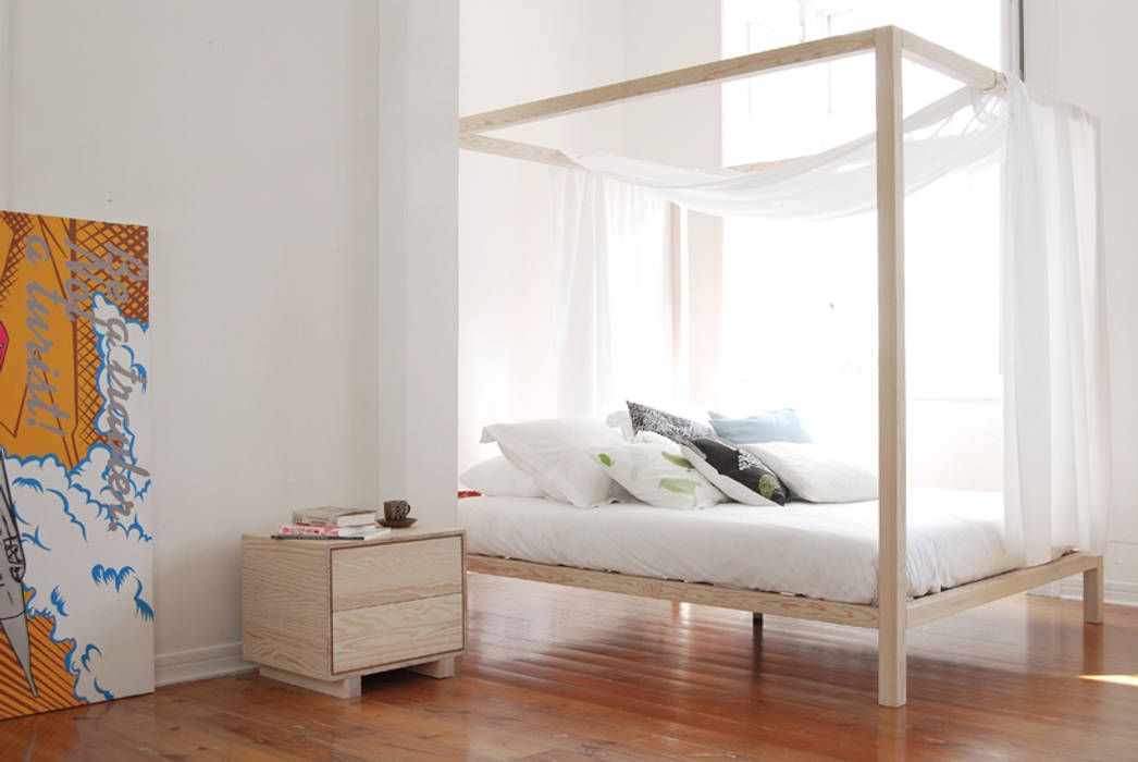 Linha Benjamim, Boa Safra Boa Safra Minimalistische Schlafzimmer Massivholz Mehrfarbig Betten und Kopfteile