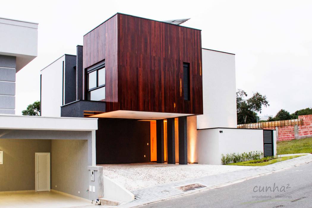 Residência Sustentável, cunha² arquitetura cunha² arquitetura Minimalist house Wood Wood effect