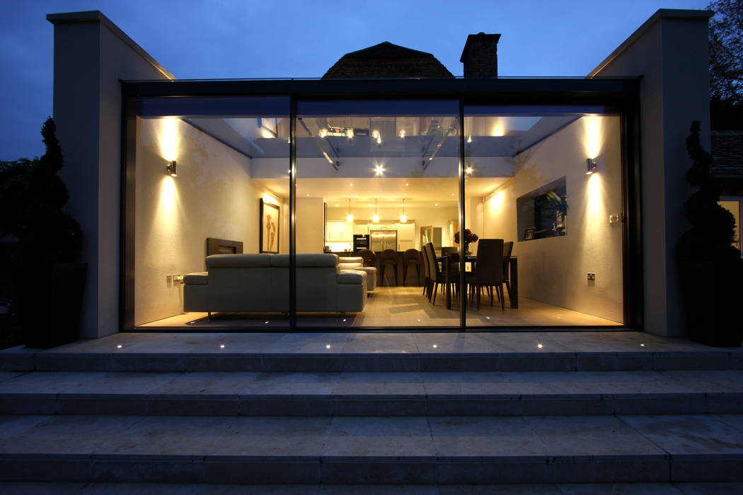 Slim Framed Sliding Glass Doors To The Garden Room House Modern