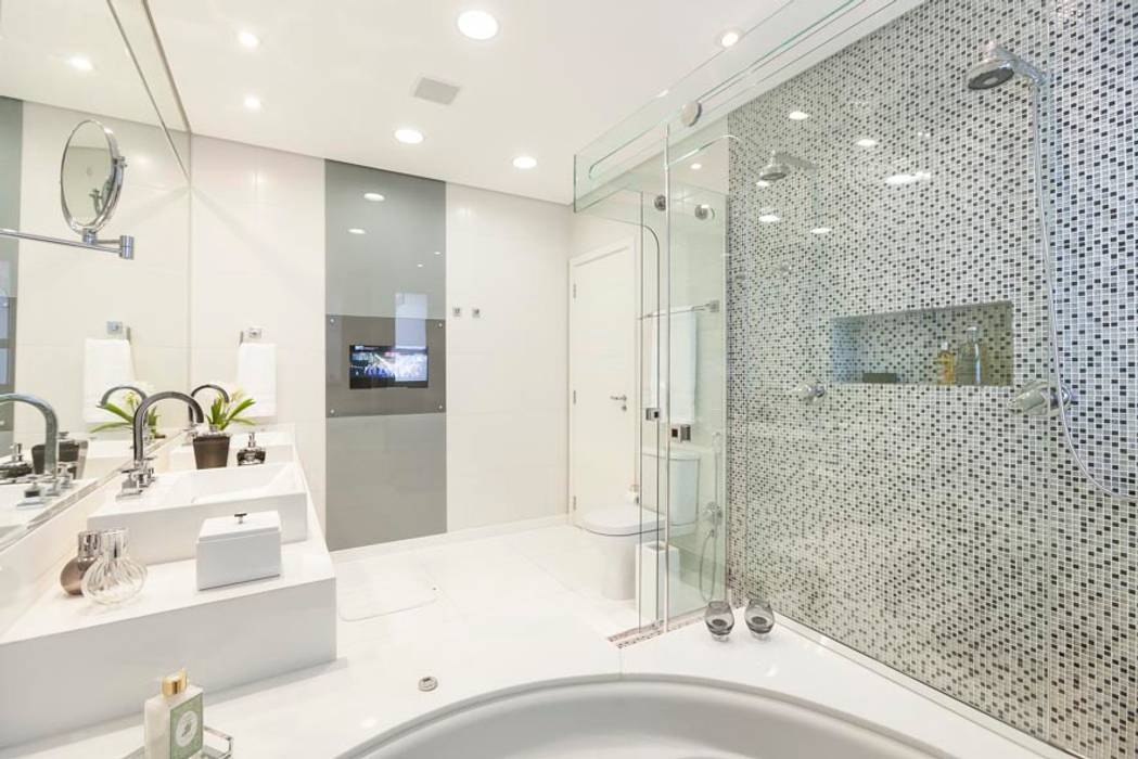 Banho Suíte FV Banheiros modernos Metal Banheiras e duchas