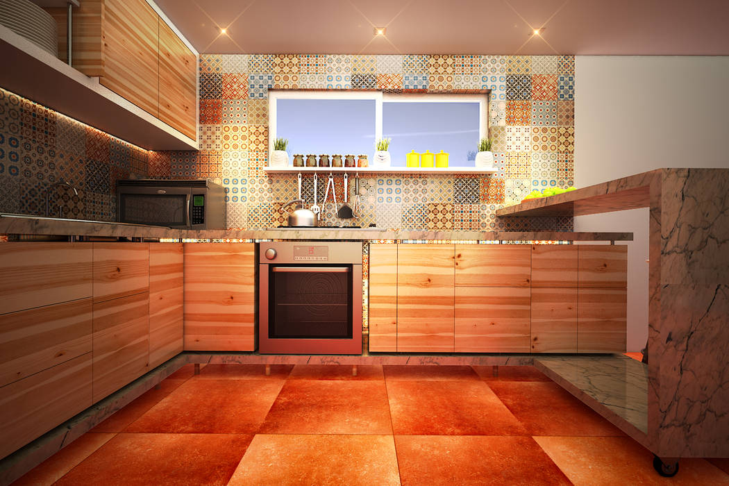 Cocina HR, Rotoarquitectura Rotoarquitectura Modern Kitchen