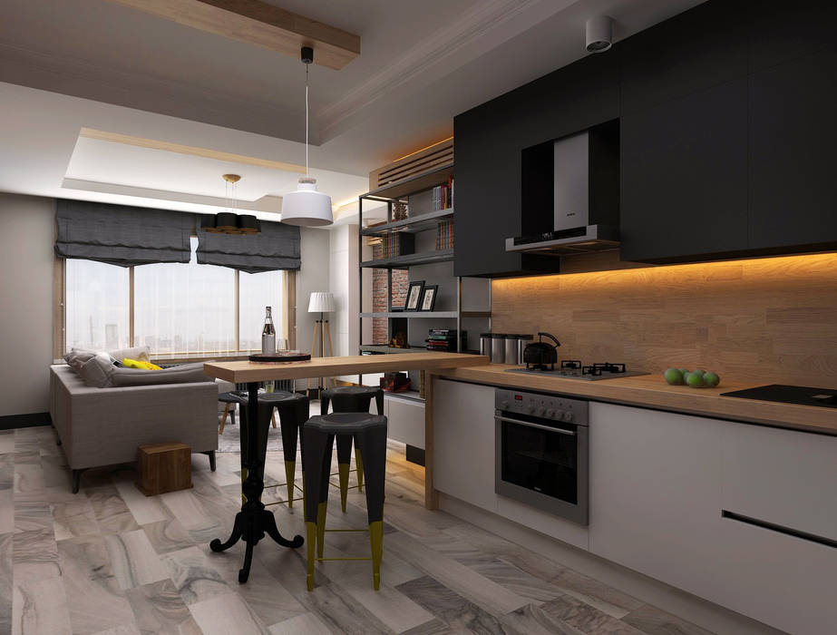 Stüdyo Daire Tasarımı, Ceren Torun Yiğit Ceren Torun Yiğit Kitchen