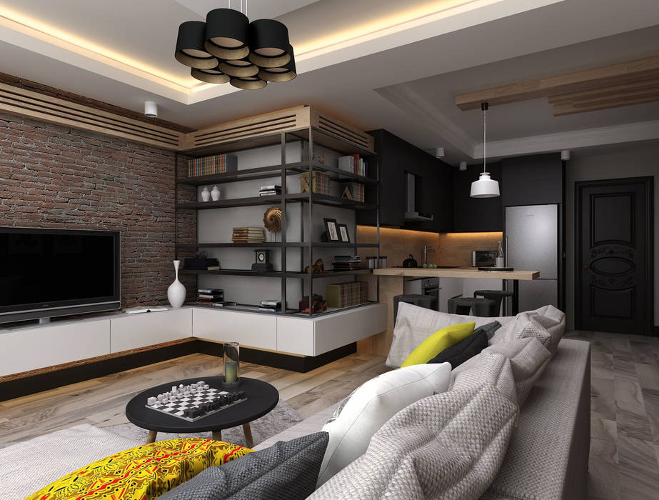 Stüdyo Daire Tasarımı, Ceren Torun Yiğit Ceren Torun Yiğit Minimalist living room