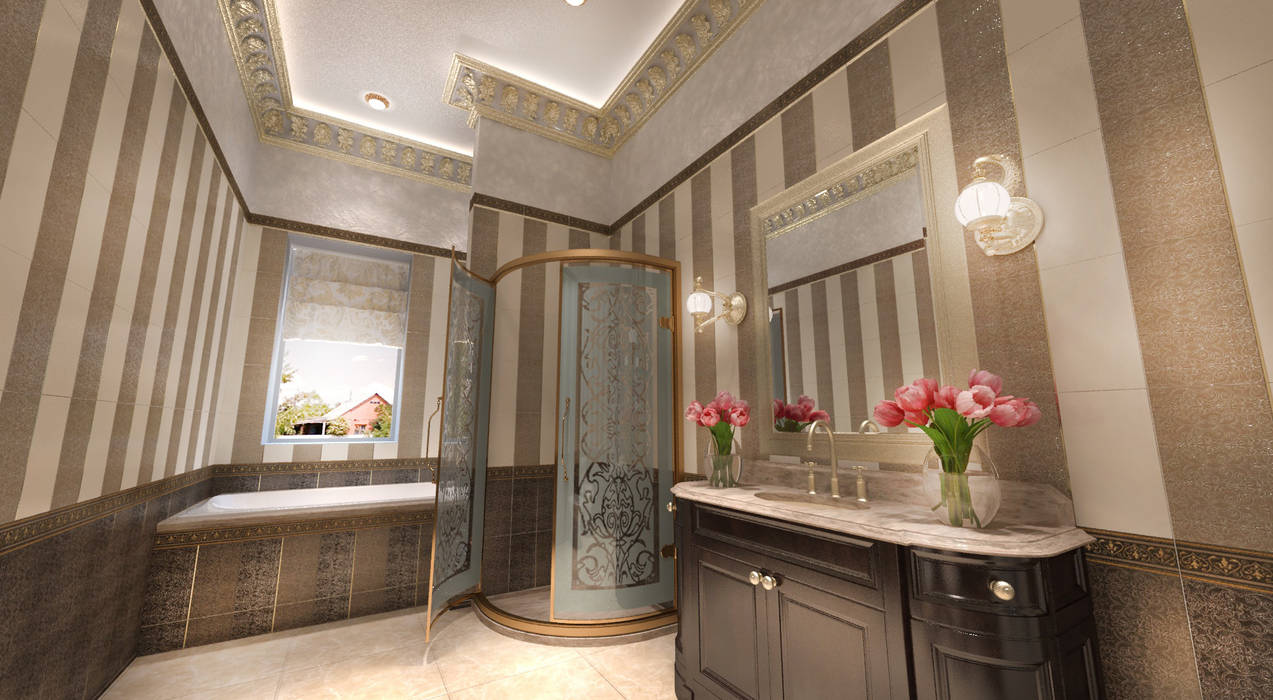Mansion, Студия Маликова Студия Маликова Classic style bathrooms Ceramic