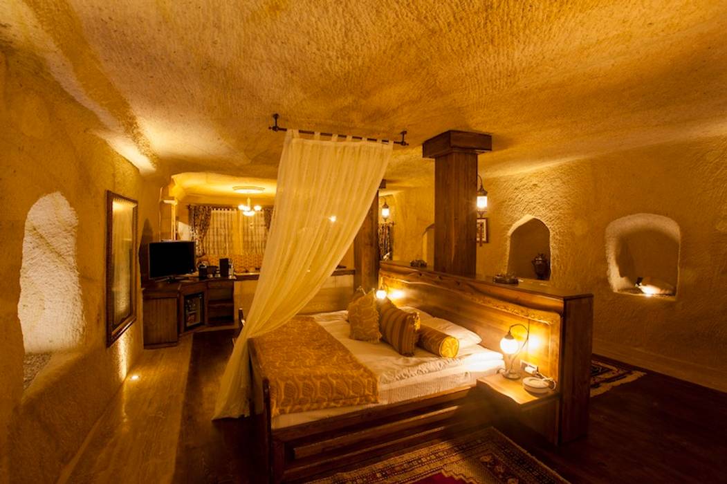 Kuşçular Konağı Öncesi Ve Sonrası, Kayakapi Premium Caves - Cappadocia Kayakapi Premium Caves - Cappadocia Rustik Yatak Odası