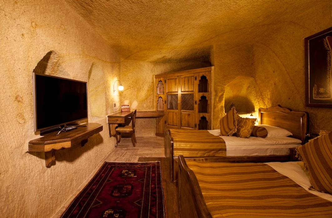 Kuşçular Konağı Öncesi Ve Sonrası, Kayakapi Premium Caves - Cappadocia Kayakapi Premium Caves - Cappadocia Rustik Yatak Odası
