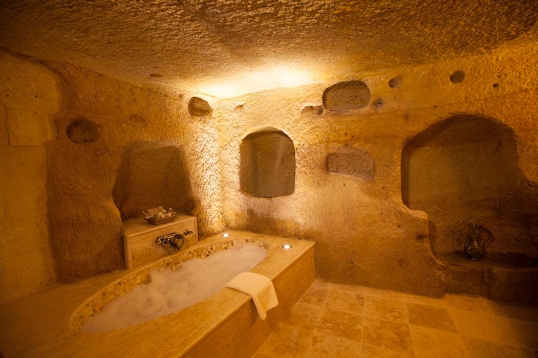Muhittin Toker evi Öncesi ve Sonrası, Kayakapi Premium Caves - Cappadocia Kayakapi Premium Caves - Cappadocia Rustik Banyo