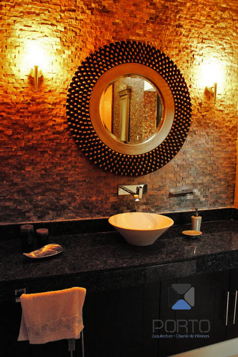 proyecto residencial "Montebello", PORTO Arquitectura + Diseño de Interiores PORTO Arquitectura + Diseño de Interiores Modern style bathrooms