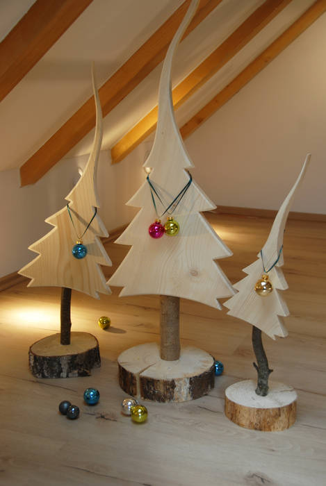 Advents- und Weihnachtszeit - modernes Design aus traditionellem Holz, Baumelemente Baumelemente Commercial spaces Office spaces & stores
