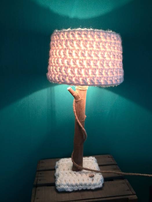 Robust natural table lamps with warm wool lampshades , WoodWoolDesign WoodWoolDesign Спальня Освітлення