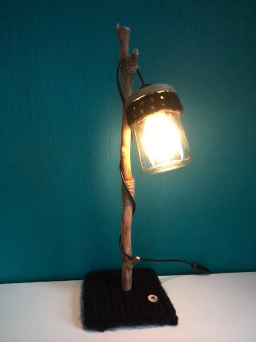 Potlampen met een twist, WoodWoolDesign WoodWoolDesign Landelijke slaapkamers Verlichting