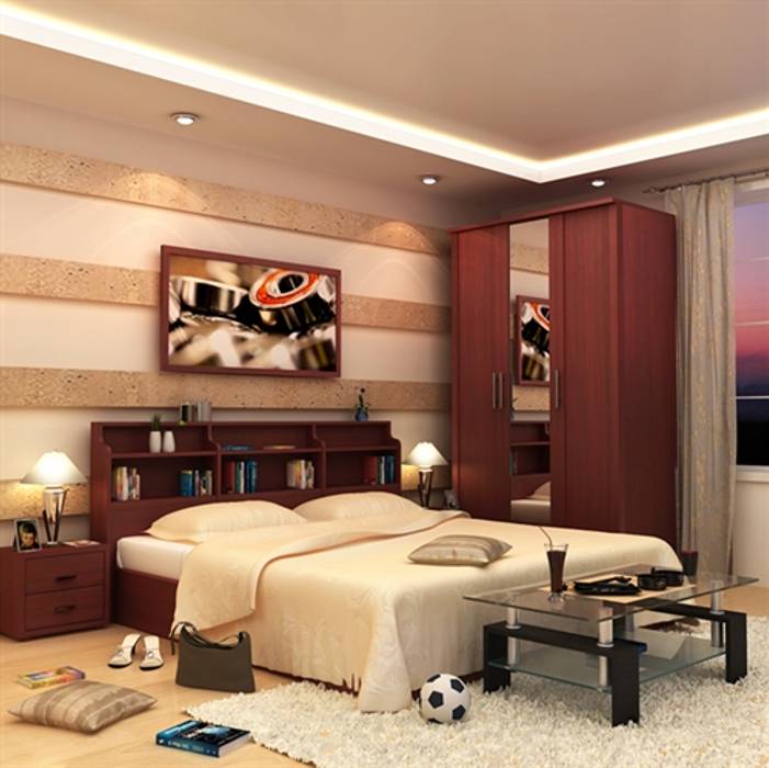 Interiors, S.R. Buildtech – The Gharexperts S.R. Buildtech – The Gharexperts Asian style bedroom Accessories & decoration