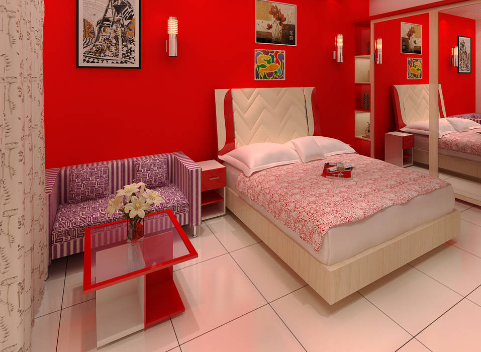 Interiors, S.R. Buildtech – The Gharexperts S.R. Buildtech – The Gharexperts Asian style bedroom Accessories & decoration