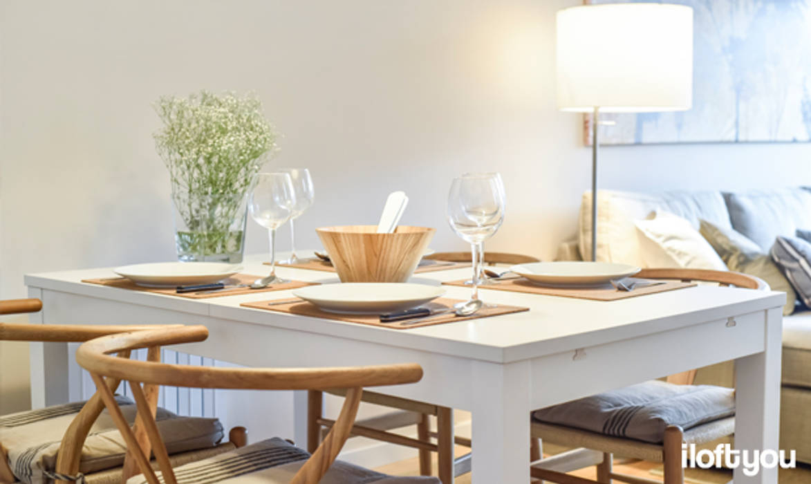 ¡Nuestro pequeño apartamento se convirtió en un lujoso hogar!, iloftyou iloftyou Modern Dining Room Tables