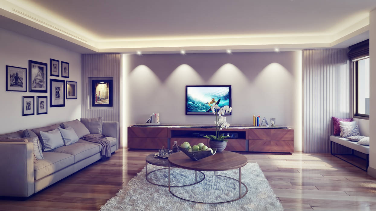 Portfolyo, De I Studio - 3D Mimari Görselleştirme ve Animasyon Hizmetleri De I Studio - 3D Mimari Görselleştirme ve Animasyon Hizmetleri Modern Living Room