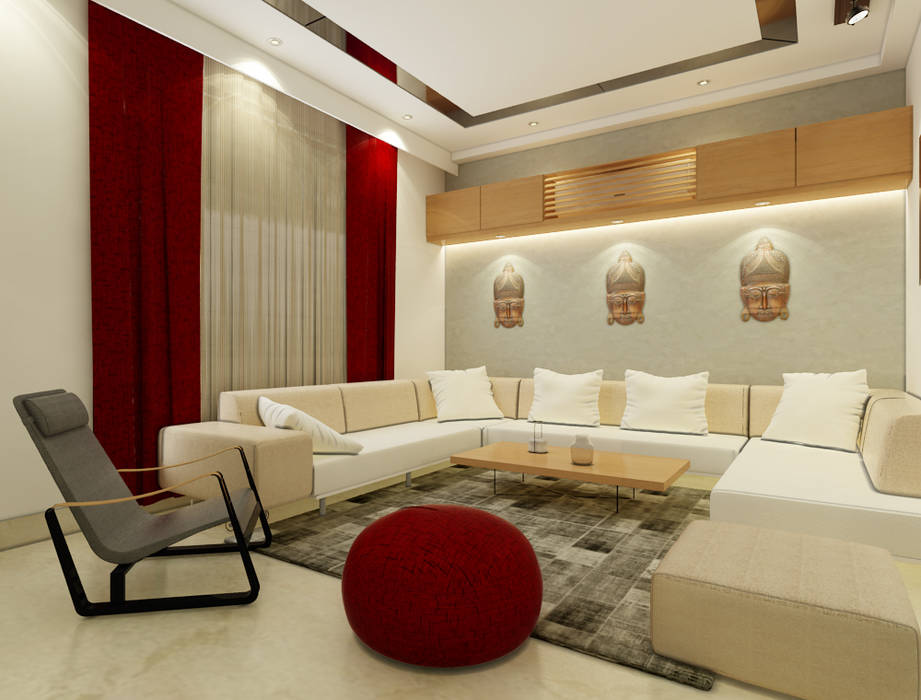 Suneja Residence, Space Interface Space Interface Modern living room