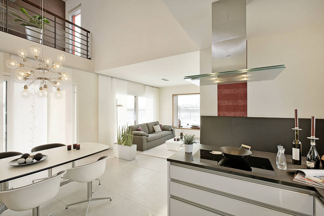 LUXHAUS Musterhaus Nürnberg, Lopez-Fotodesign Lopez-Fotodesign Moderne Küchen Weiß
