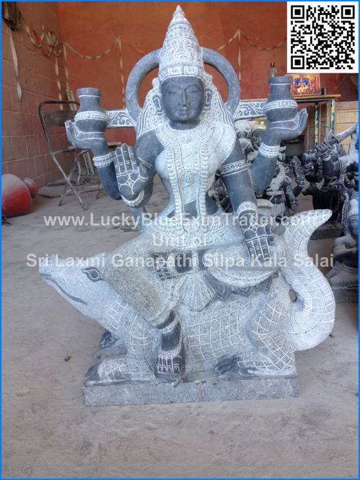 Goddess Ganga Devi LuckyBlue Exim Trader Private Limited Other spaces Stone Sculptures