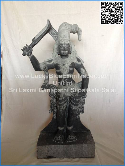 God Madura Veeran to Brisbane, Australia​ LuckyBlue Exim Trader Private Limited Other spaces Stone Sculptures