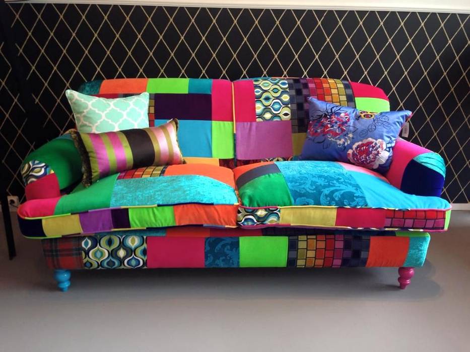 Sofa Patchwork Juicy Colors Nowoczesny salon Kanapy i fotele