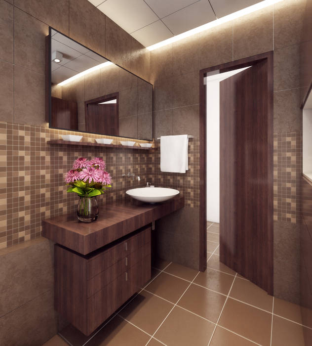 Singh Residence, Space Interface Space Interface Modern bathroom