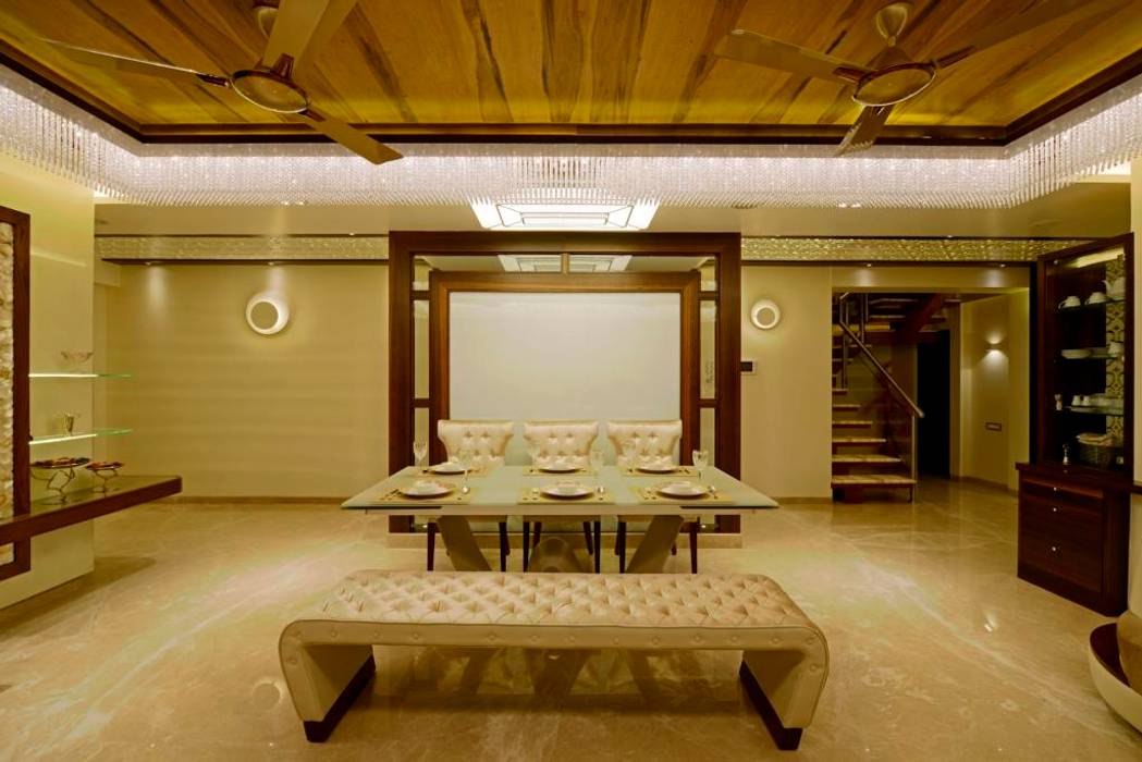 RESIDENTIAL PENTHOUSE INTERIORS, AIS Designs AIS Designs Modern dining room