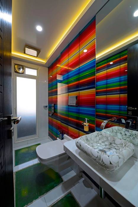 RESIDENTIAL PENTHOUSE INTERIORS, AIS Designs AIS Designs Modern bathroom