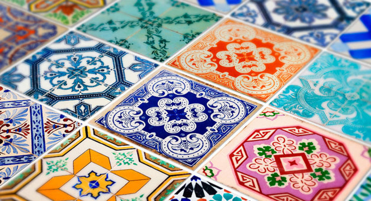 Traditional Spanish Tile Decals - Detail Image MOONWALLSTICKERS.COM
