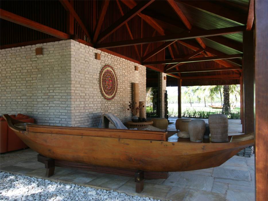 Casa Família Tenório, Traço Planejamento e Arquitetura Traço Planejamento e Arquitetura Varandas, alpendres e terraços rústicos