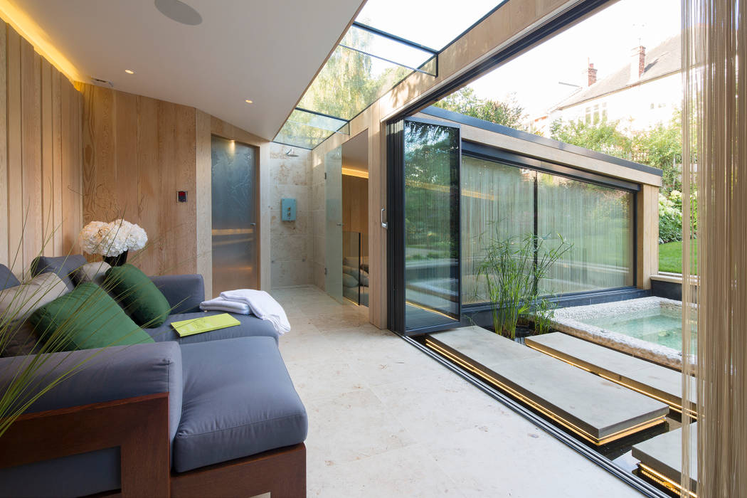 Folio Design | The Garden Room | Central Hub KSR Architects & Interior Designers Modern balcony, veranda & terrace