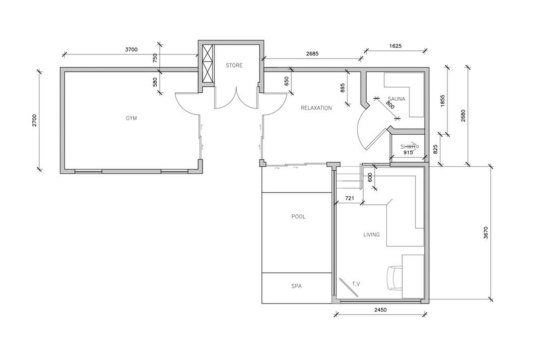 Folio Design | The Garden Room | Black & White Plan: modern by KSR Architects & Interior Designers, Modern