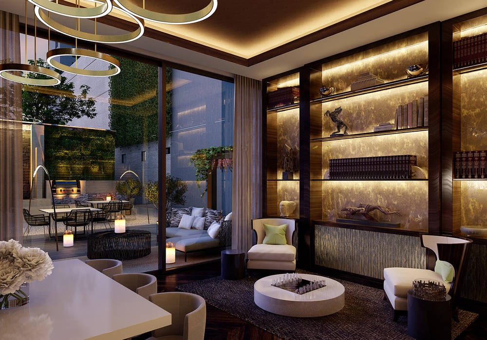 Folio Design | The Cricketers | Club Room KSR Architects & Interior Designers Modern living room