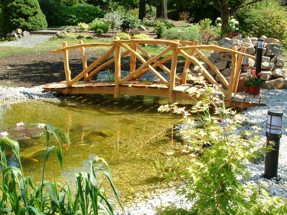 Gartengestaltung, Rheber Holz Design Rheber Holz Design Jardin tropical Bois Effet bois Piscines & bassins