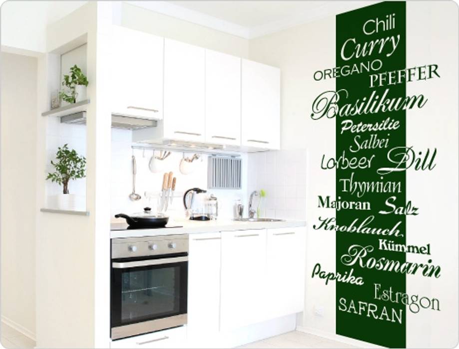 Kräuter banner: küche von i-love-wandtattoo.de | homify Kräuter banner: küche von i-love-wandtattoo.de | homify