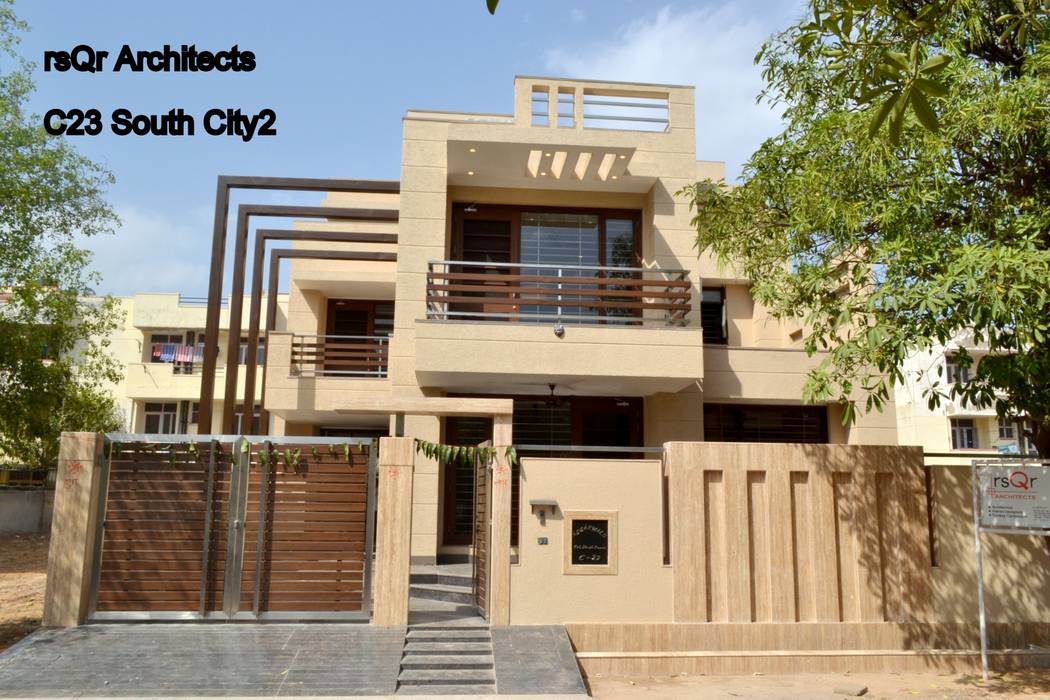 Residence in south city 2 gurgaon rsqr architects modern walls & floors