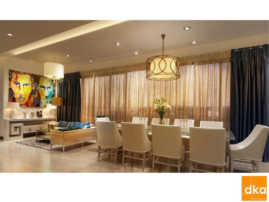 Mockup 3 BED Luxury Apartment, Dutta Kannan Partners Dutta Kannan Partners Modern dining room