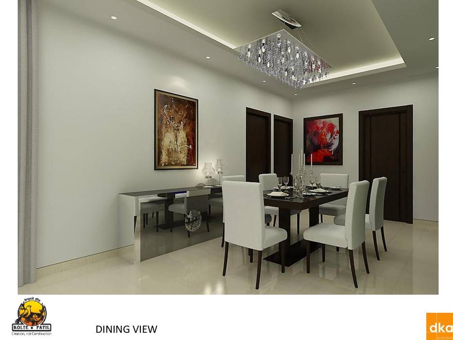 Kolte Patil Mirabillis apartment, Dutta Kannan Partners Dutta Kannan Partners Modern dining room