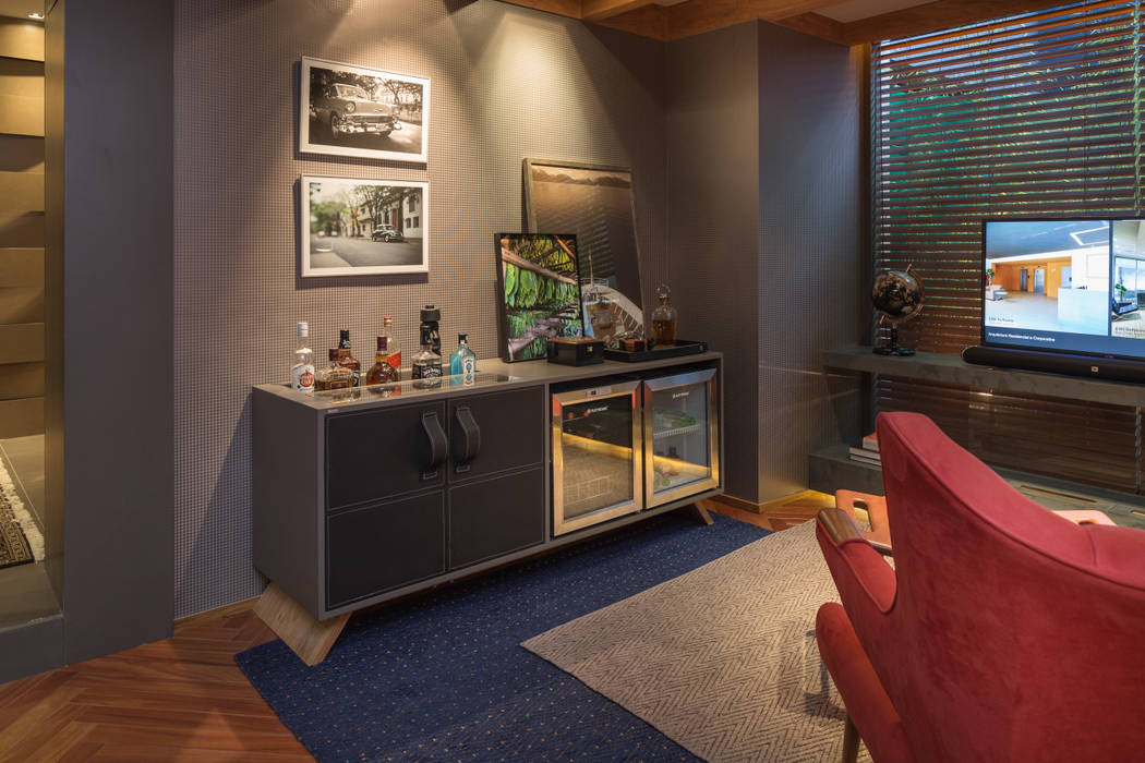Casa Cor 2015 – Espaço Corleone, Mundstock Arquitetura Mundstock Arquitetura Modern Study Room and Home Office