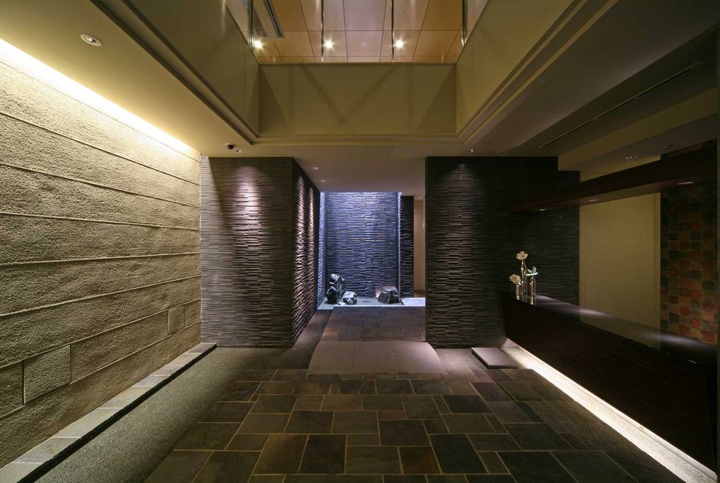 エントランスホール PROSPERDESIGN ARCHITECT /プロスパーデザイン/プールハウス オリジナルスタイルの 玄関&廊下&階段