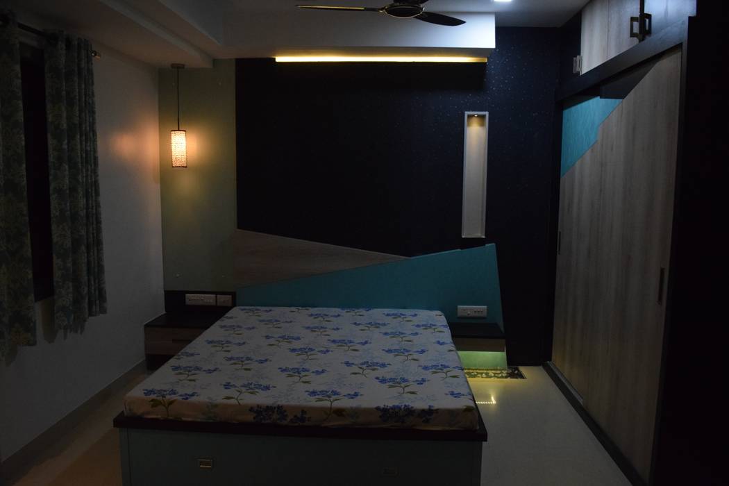 Residential project in katraj, Dhankawadi pune, VGA Designers VGA Designers Kamar Tidur Modern Kayu Lapis Beds & headboards