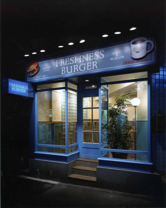 FRESHNESS BURGER 神宮前店, DESIGN LABEL KNOT DESIGN LABEL KNOT 商業空間 レストラン