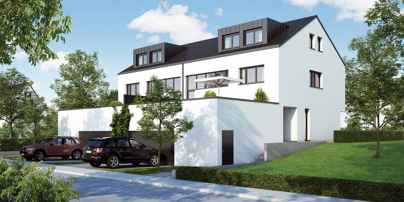 Architektur 3D-Visualisierung, winhard 3D winhard 3D 現代房屋設計點子、靈感 & 圖片
