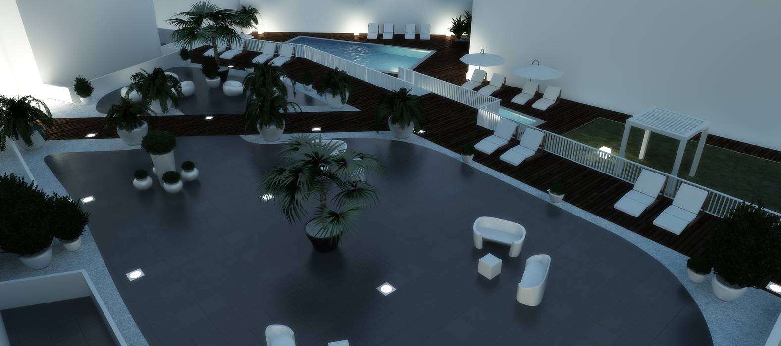 Espaço exterior de condominio fechado Jardins minimalistas por Arqnow, Unipessoal, Lda Minimalista