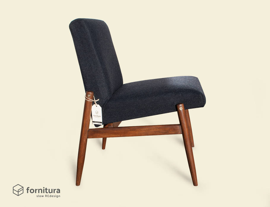 Fotel "Czarna owca" lata 60-te, Fornitura Fornitura Salon minimaliste Canapés & Fauteuils