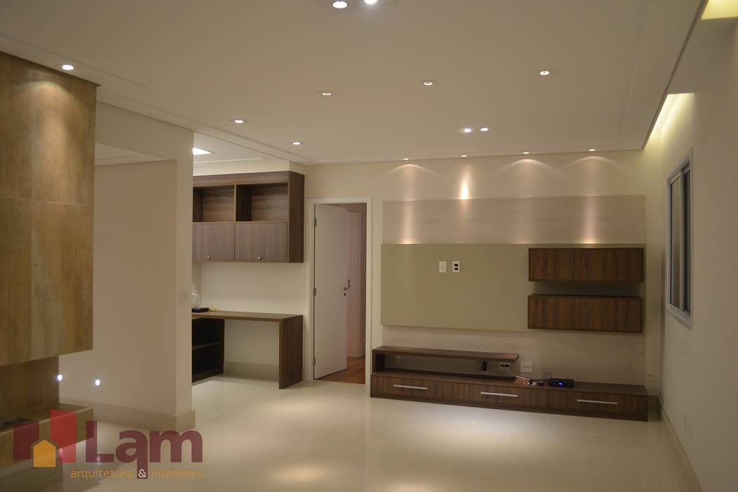 Sala de Estar - Final LAM Arquitetura | Interiores Salas de estar modernas