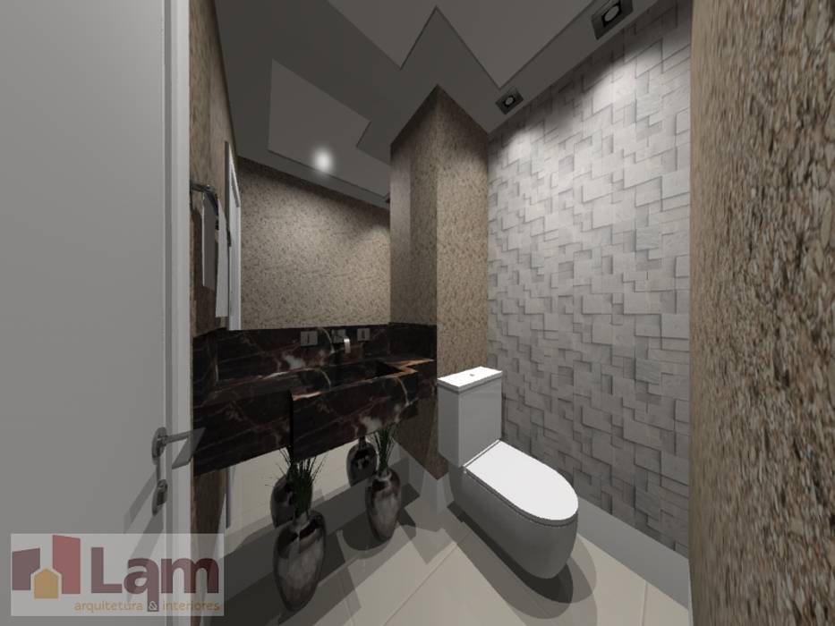 Lavabo - Projeto LAM Arquitetura | Interiores Banheiros modernos