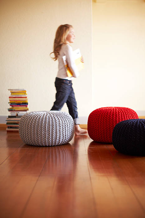 Der Pouf das Sitzkissen, Knit Kit GmbH Knit Kit GmbH Phòng khách Stools & chairs