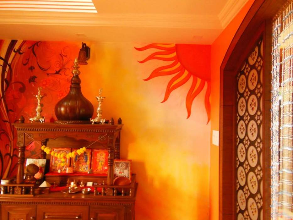 Residence., Rita Mody Joshi & Associates Rita Mody Joshi & Associates Modern Walls and Floors Property,Cabinetry,Amber,Light,Drawer,Wood,Orange,Textile,Decoration,Interior design