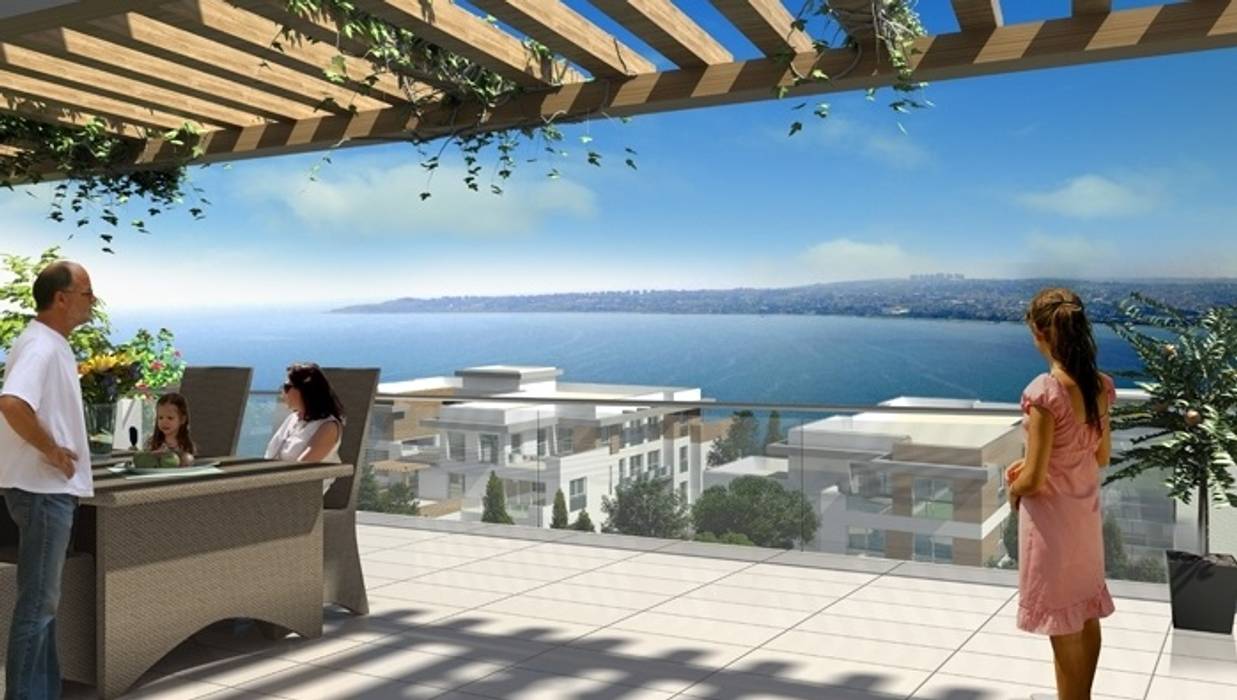 CCT 51 Project in Buyukcekmece, CCT INVESTMENTS CCT INVESTMENTS Modern Balkon, Veranda & Teras